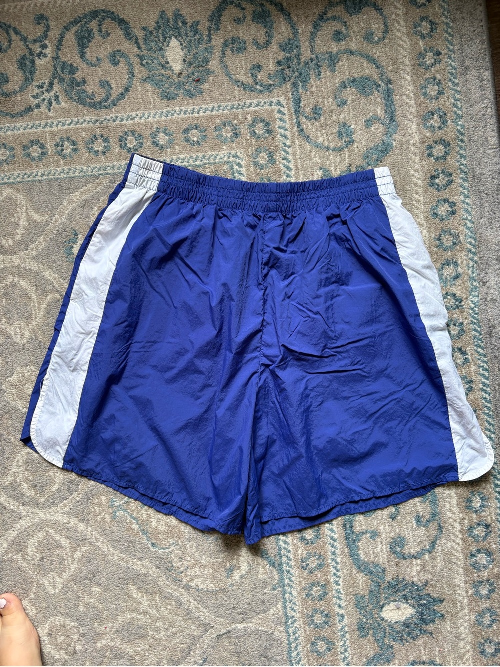 rag & bone Blue Athletic Shorts with White Side Panels